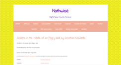 Desktop Screenshot of mathwise.net